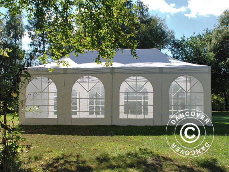 Namiot Ekspresowy FleXtents PRO Steel Vintage Style 4x8m Biały, mq 6 ściany boczne - Image 4