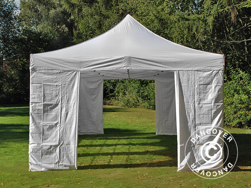 Namiot Ekspresowy FleXtents PRO Steel Vintage Style 4x8m Biały, mq 6 ściany boczne - Image 9
