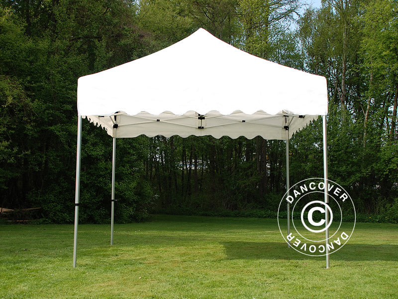 Namiot Ekspresowy FleXtents PRO Steel "Wave" 3x3m Biały, mq 4 ozdobnymi kurtynami - Image 5