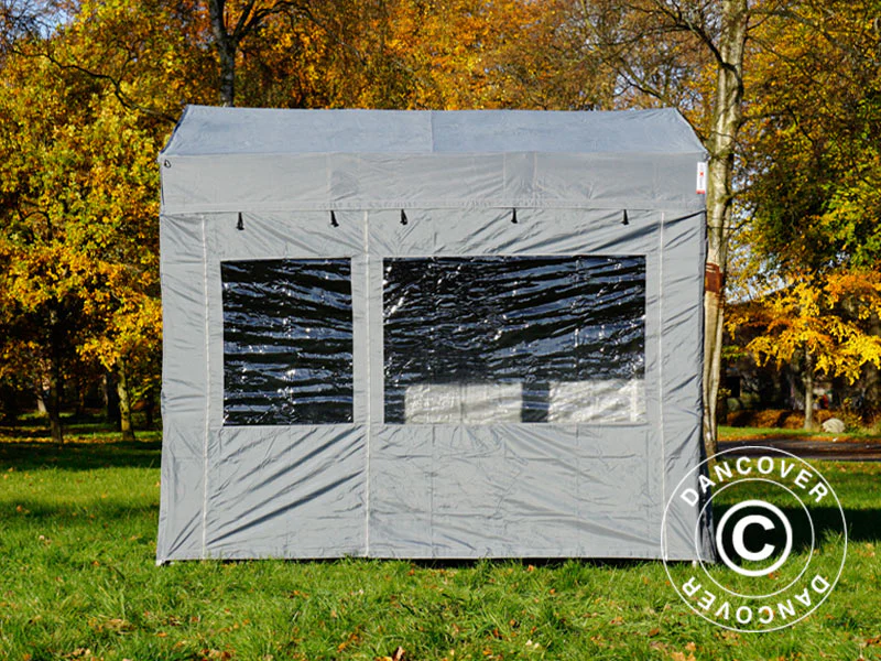 Namiot ekspresowy FleXtents PRO Trapezo 2x3m Szary, mq 4 ściany boczne - Image 2