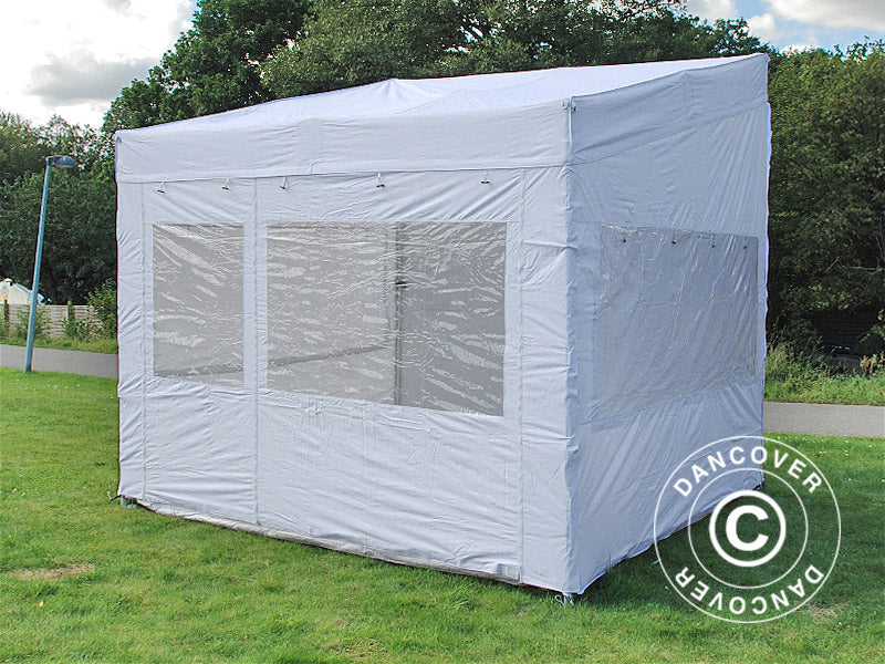 Namiot ekspresowy FleXtents PRO Trapezo 3x3m Biały, mq 4 ściany boczne - Image 3
