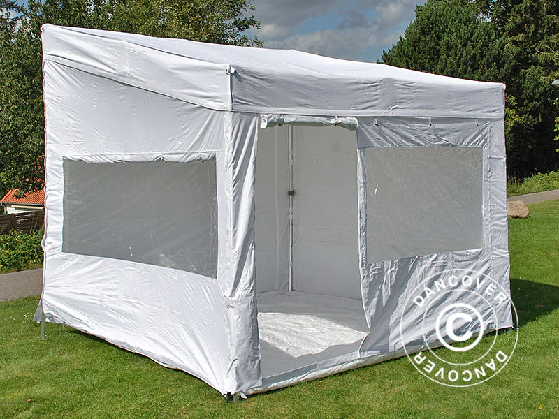 Namiot ekspresowy FleXtents PRO Trapezo 3x3m Biały, mq 4 ściany boczne - Image 5