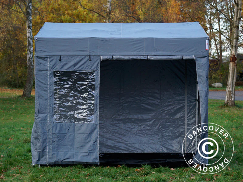 Namiot ekspresowy FleXtents PRO Trapezo 3x3m Szary, mq 4 ściany boczne - Image 11