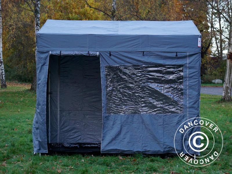 Namiot ekspresowy FleXtents PRO Trapezo 3x3m Szary, mq 4 ściany boczne - Image 12