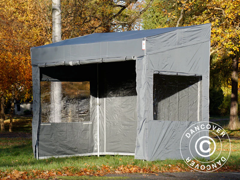 Namiot ekspresowy FleXtents PRO Trapezo 3x3m Szary, mq 4 ściany boczne - Image 3
