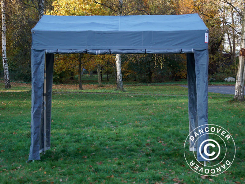 Namiot ekspresowy FleXtents PRO Trapezo 3x3m Szary, mq 4 ściany boczne - Image 8