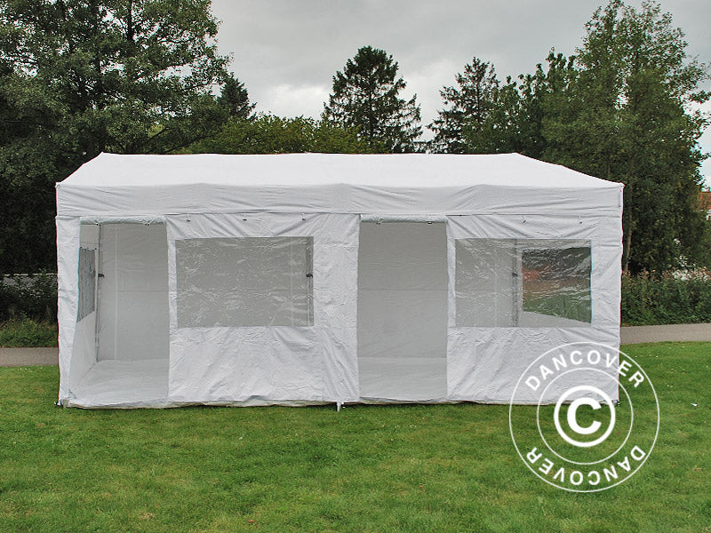 Namiot ekspresowy FleXtents PRO Trapezo 3x6m Biały, mq 4 ściany boczne - Image 4