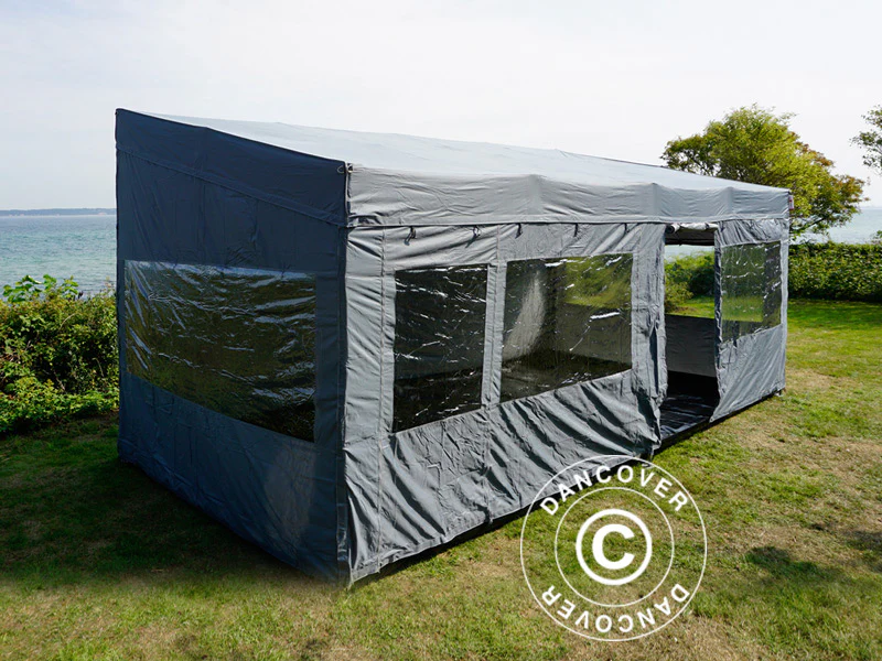 Namiot ekspresowy FleXtents PRO Trapezo 3x6m Szary, mq 4 ściany boczne - Image 10