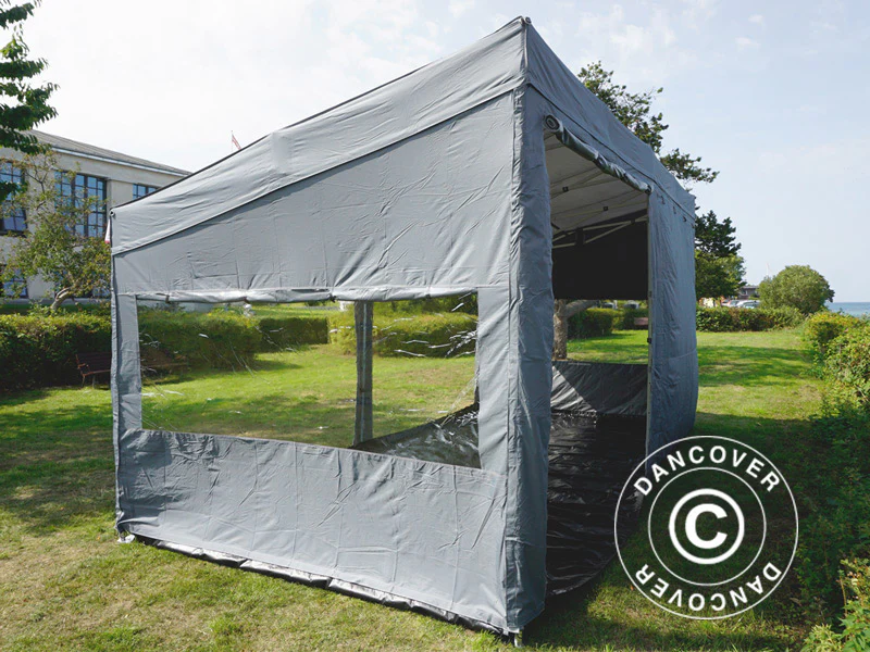 Namiot ekspresowy FleXtents PRO Trapezo 3x6m Szary, mq 4 ściany boczne - Image 18
