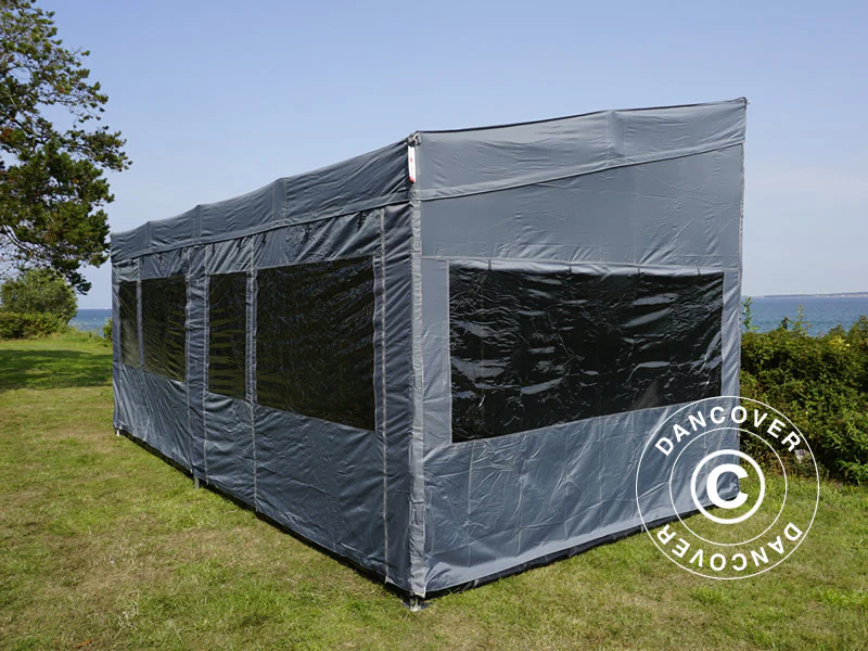 Namiot ekspresowy FleXtents PRO Trapezo 3x6m Szary, mq 4 ściany boczne - Image 2