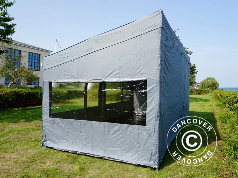 Namiot ekspresowy FleXtents PRO Trapezo 3x6m Szary, mq 4 ściany boczne - Image 21