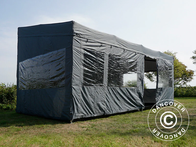 Namiot ekspresowy FleXtents PRO Trapezo 3x6m Szary, mq 4 ściany boczne - Image 28
