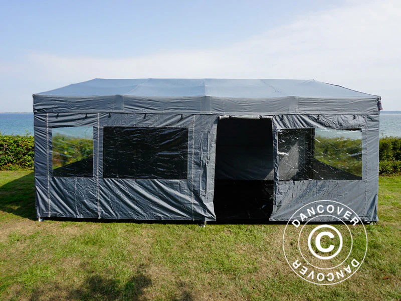 Namiot ekspresowy FleXtents PRO Trapezo 3x6m Szary, mq 4 ściany boczne - Image 37