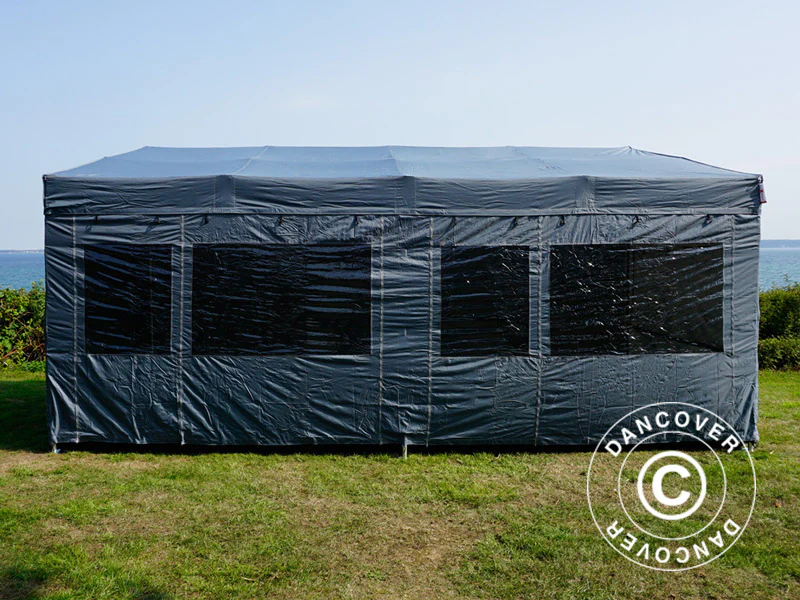 Namiot ekspresowy FleXtents PRO Trapezo 3x6m Szary, mq 4 ściany boczne - Image 4