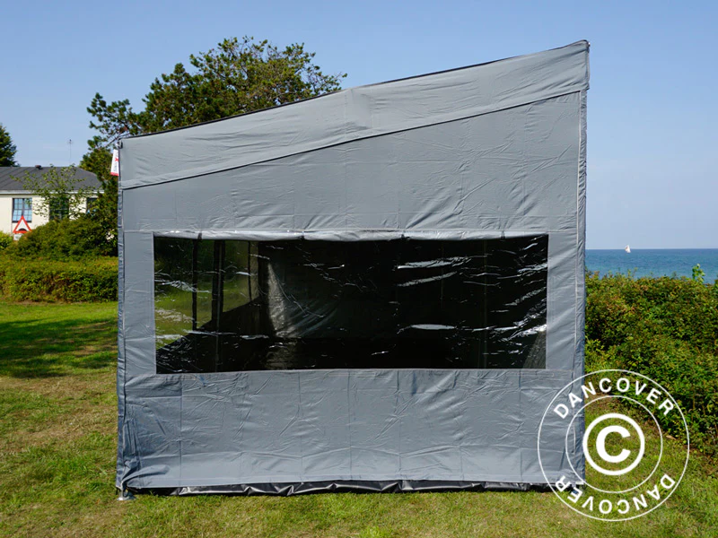 Namiot ekspresowy FleXtents PRO Trapezo 3x6m Szary, mq 4 ściany boczne - Image 6