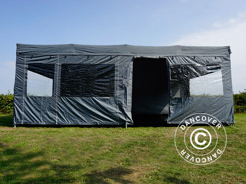 Namiot ekspresowy FleXtents PRO Trapezo 3x6m Szary, mq 4 ściany boczne - Image 9