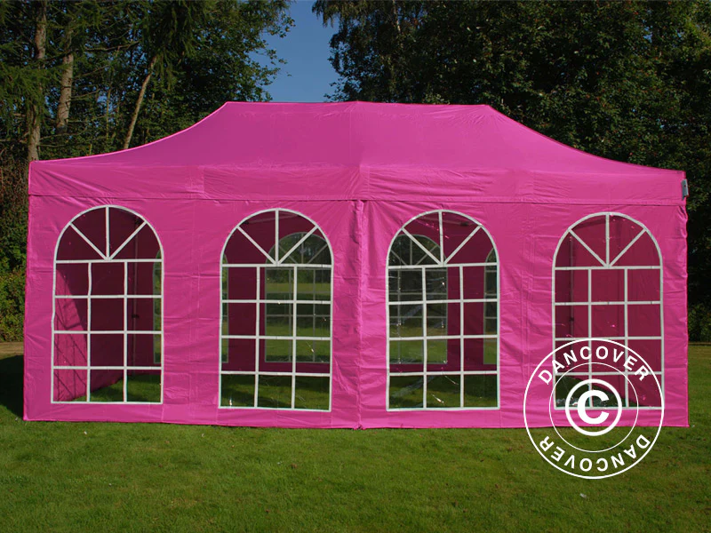 Namiot Ekspresowy FleXtents PRO Vintage Style 3x6m Różowy, mq 6 ściany boczne - Image 2