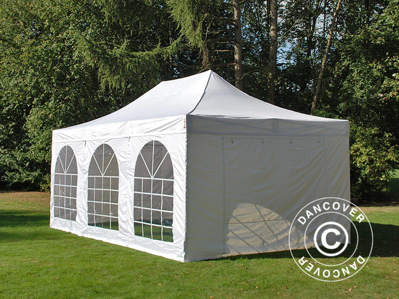 Namiot Ekspresowy FleXtents PRO Vintage Style 4x6m Biały, mq 8 ściany boczne - Image 2