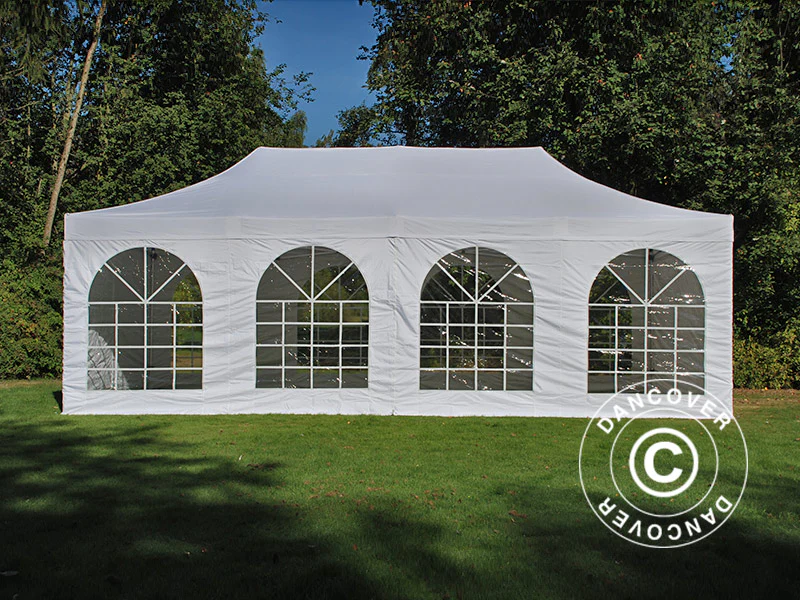 Namiot Ekspresowy FleXtents PRO Vintage Style 4x8m Biały, mq 6 ściany boczne - Image 12