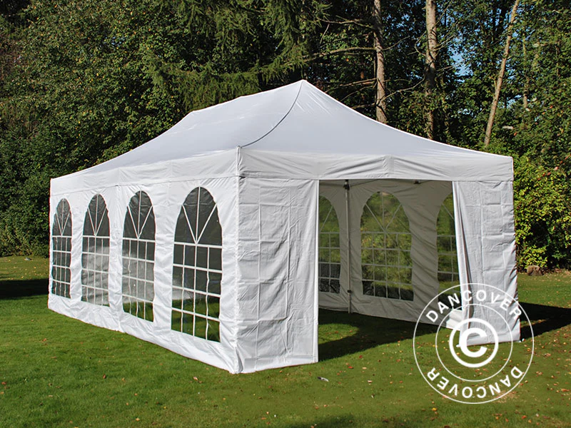 Namiot Ekspresowy FleXtents PRO Vintage Style 4x8m Biały, mq 6 ściany boczne - Image 2