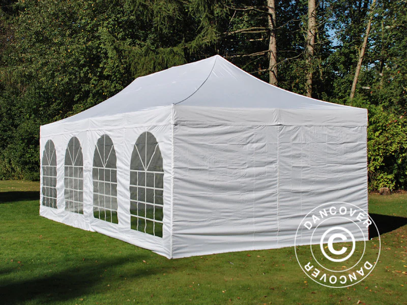 Namiot Ekspresowy FleXtents PRO Vintage Style 4x8m Biały, mq 6 ściany boczne - Image 3