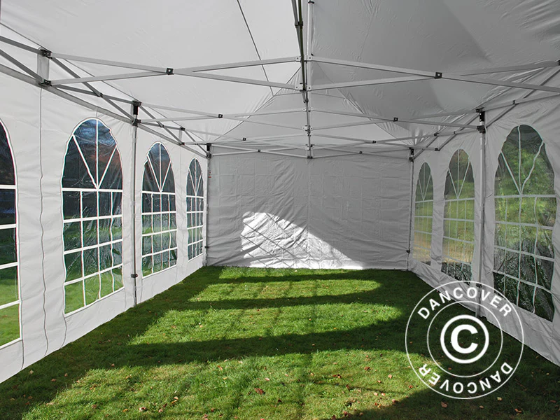 Namiot Ekspresowy FleXtents PRO Vintage Style 4x8m Biały, mq 6 ściany boczne - Image 6