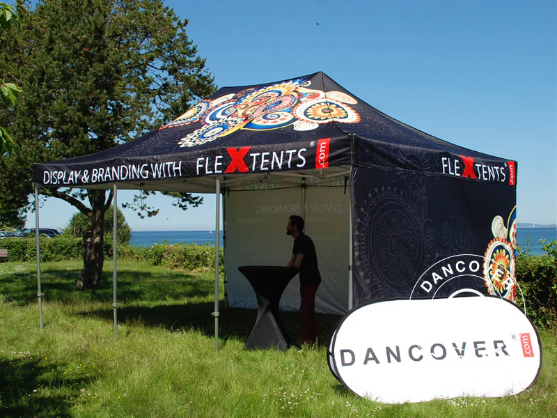 Namiot ekspresowy FleXtents PRO z pełnym zadrukiem cyfrowym, 4x6m, zawierający 4 ściany boczne - Image 2