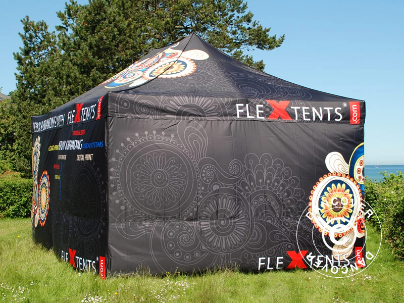 Namiot ekspresowy FleXtents PRO z pełnym zadrukiem cyfrowym, 4x6m, zawierający 4 ściany boczne - Image 3