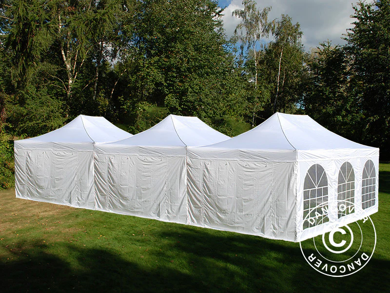 Namiot ekspresowy FleXtents® Steel 12x6m Biały, 8 ścian bocznych w komplecie - Image 2