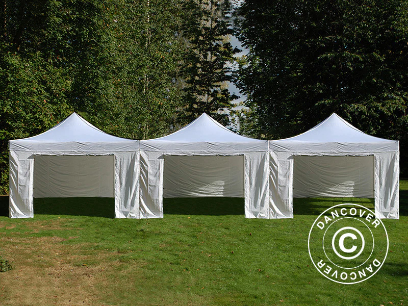 Namiot ekspresowy FleXtents® Steel 12x6m Biały, 8 ścian bocznych w komplecie - Image 4