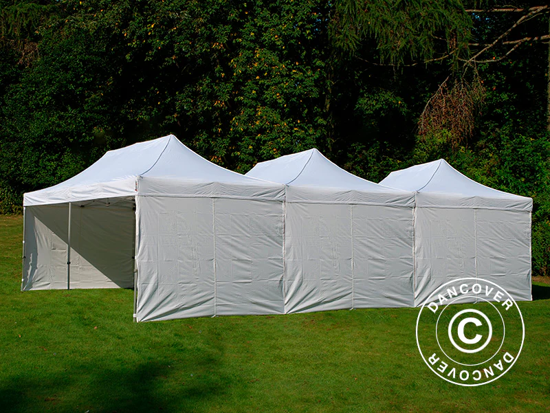 Namiot ekspresowy FleXtents® Steel 12x8m Biały, 8 ścian bocznych w komplecie - Image 3