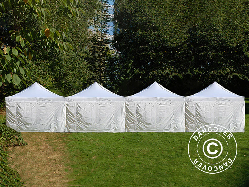Namiot ekspresowy FleXtents® Steel 16x8m Biały, 10 ścian bocznych w komplecie - Image 3
