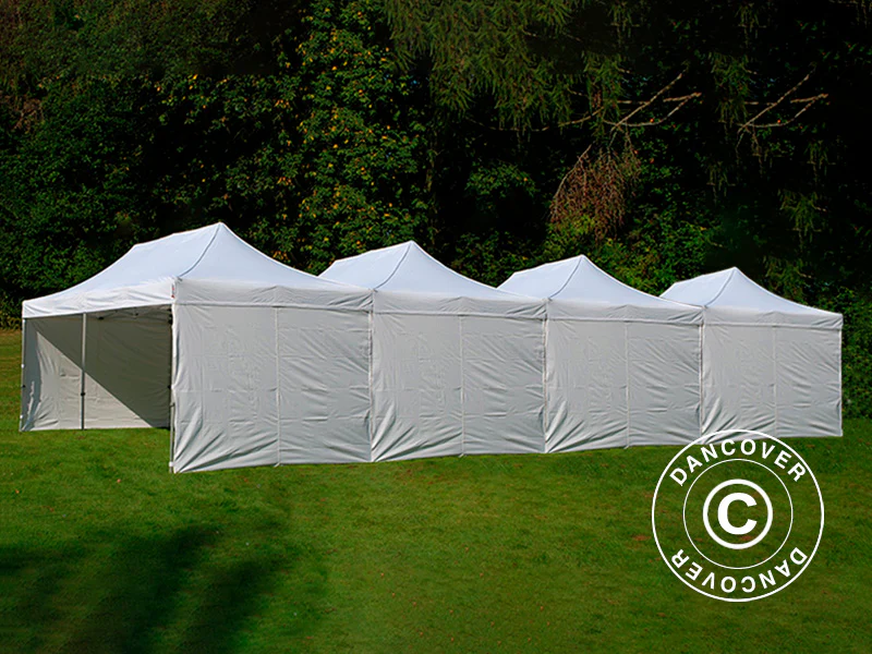 Namiot ekspresowy FleXtents® Steel 16x8m Biały, 10 ścian bocznych w komplecie - Image 4