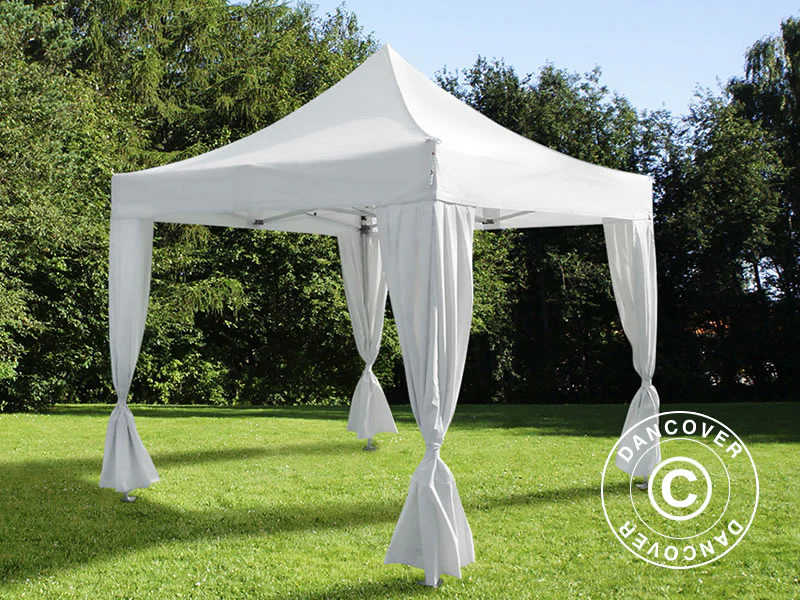 Namiot Ekspresowy FleXtents Steel 3x3m Biały, zawierający 4 ozdobnymi kurtynami - Image 2