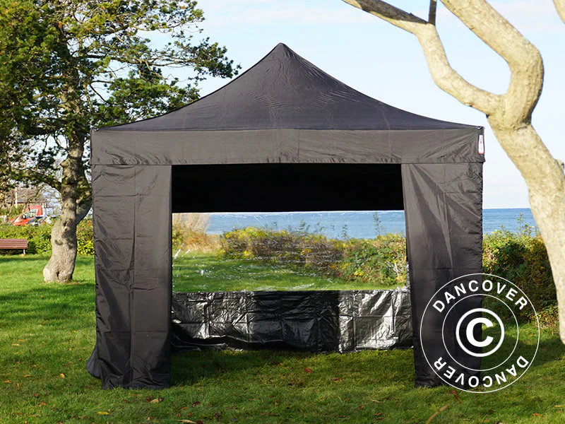 Namiot Ekspresowy FleXtents Steel 4x4m Czarny, mq 4 ściany boczne - Image 2