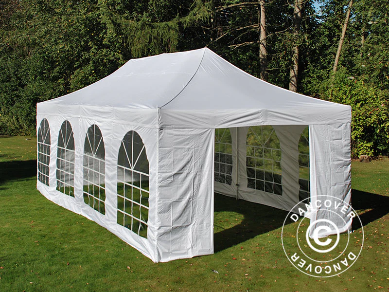 Namiot Ekspresowy FleXtents Steel 4x8m Biały, mq 4 ściany boczne - Image 2