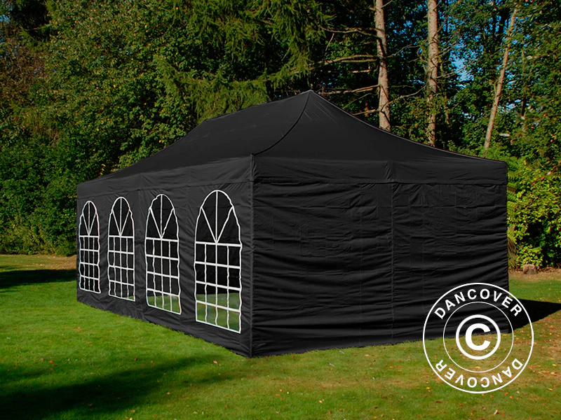 Namiot Ekspresowy FleXtents Steel 4x8m Czarny, mq 4 ściany boczne - Image 2