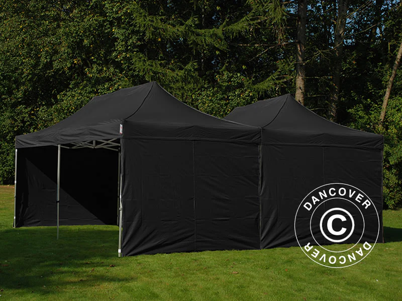 Namiot ekspresowy FleXtents Steel 6x6m Czarny, ze 8 ścianami bocznymi - Image 2