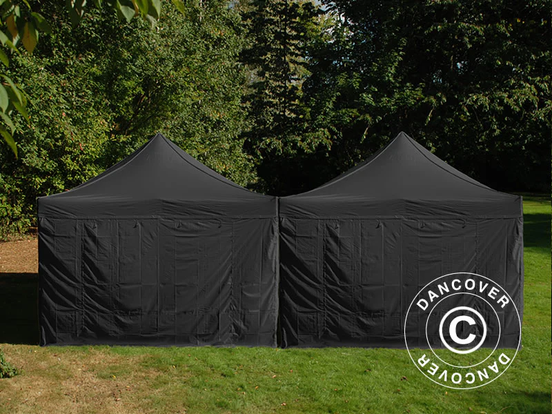 Namiot ekspresowy FleXtents Steel 6x6m Czarny, ze 8 ścianami bocznymi - Image 4