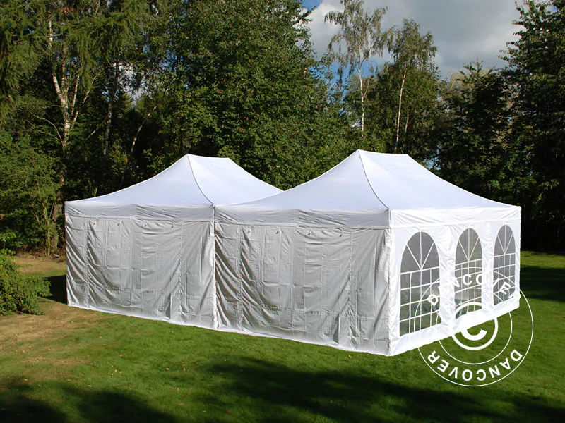 Namiot ekspresowy FleXtents Steel 8x6m Biały, ze 8 ścianami bocznymi - Image 2