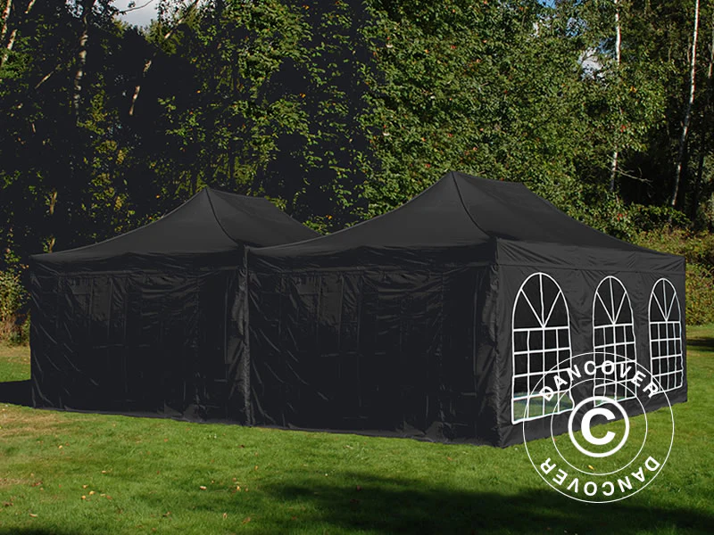 Namiot ekspresowy FleXtents Steel 8x6m Czarny, ze 8 ścianami bocznymi - Image 2