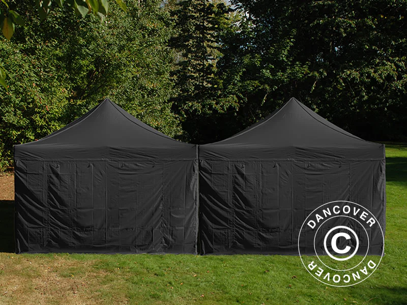 Namiot ekspresowy FleXtents Steel 8x6m Czarny, ze 8 ścianami bocznymi - Image 3