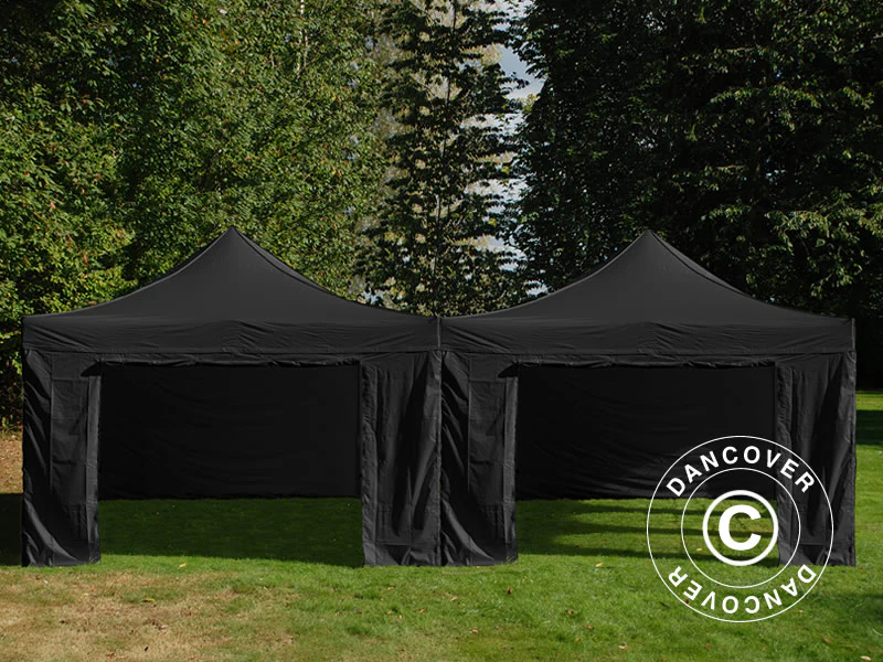 Namiot ekspresowy FleXtents Steel 8x6m Czarny, ze 8 ścianami bocznymi - Image 4