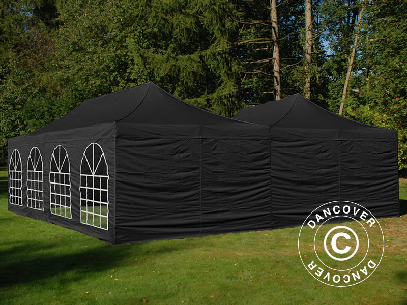 Namiot ekspresowy FleXtents Steel 8x8m Czarny, ze 8 ścianami bocznymi - Image 2