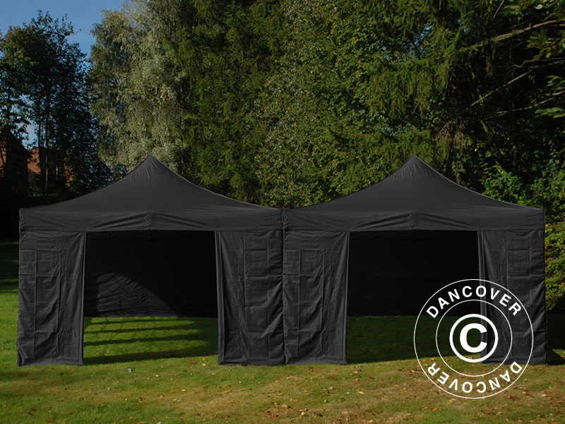 Namiot ekspresowy FleXtents Steel 8x8m Czarny, ze 8 ścianami bocznymi - Image 3