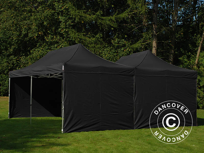 Namiot ekspresowy FleXtents Steel 8x8m Czarny, ze 8 ścianami bocznymi - Image 4