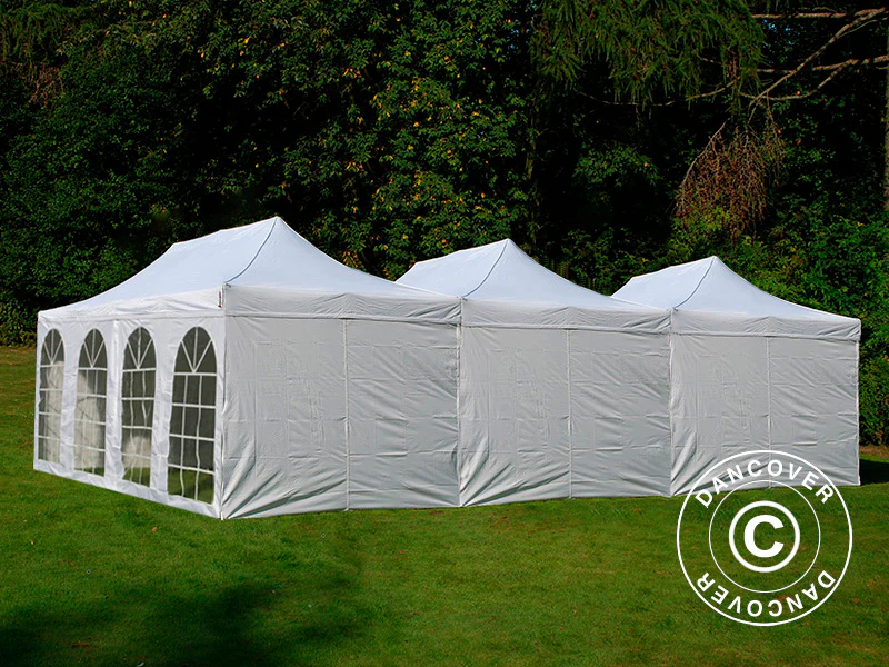 Namiot ekspresowy FleXtents® Steel 9x6m Biały, 8 ścian bocznych w komplecie - Image 2