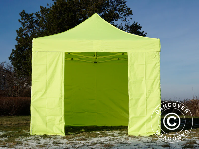 Namiot Ekspresowy FleXtents Xtreme 50 3x3m Jaskrawożółty/zielony, mq 4 ściany boczne - Image 2