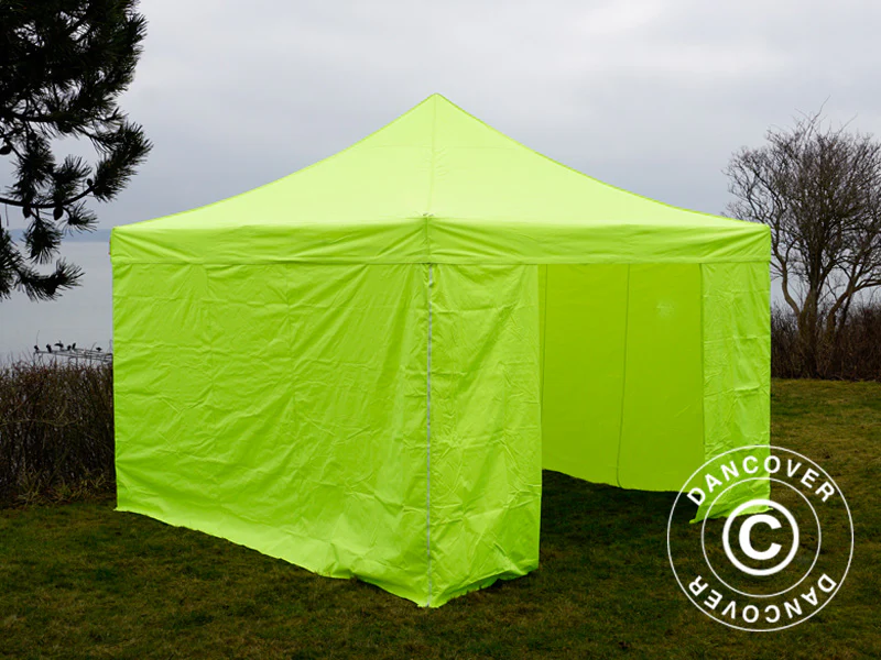 Namiot Ekspresowy FleXtents Xtreme 50 4x4m Jaskrawożółty/zielony, mq 4 ściany boczne - Image 12