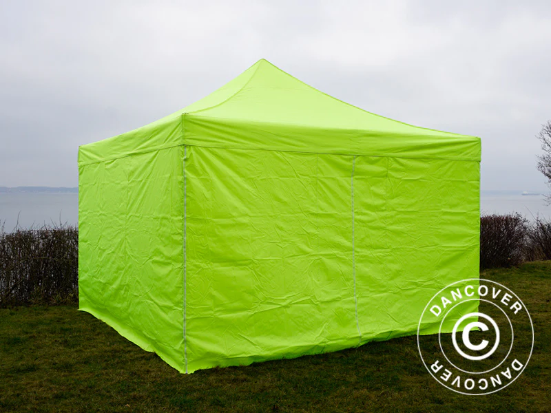 Namiot Ekspresowy FleXtents Xtreme 50 4x4m Jaskrawożółty/zielony, mq 4 ściany boczne - Image 8